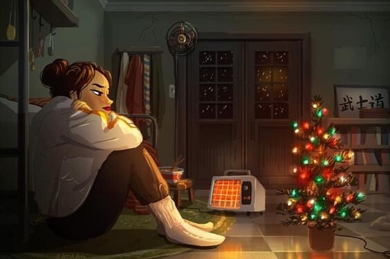 Chica pensando en frases para comenzar el nuevo año