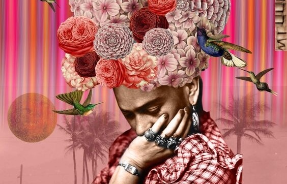 mujer con flores en la cabeza pensando que cambiar no es fácil