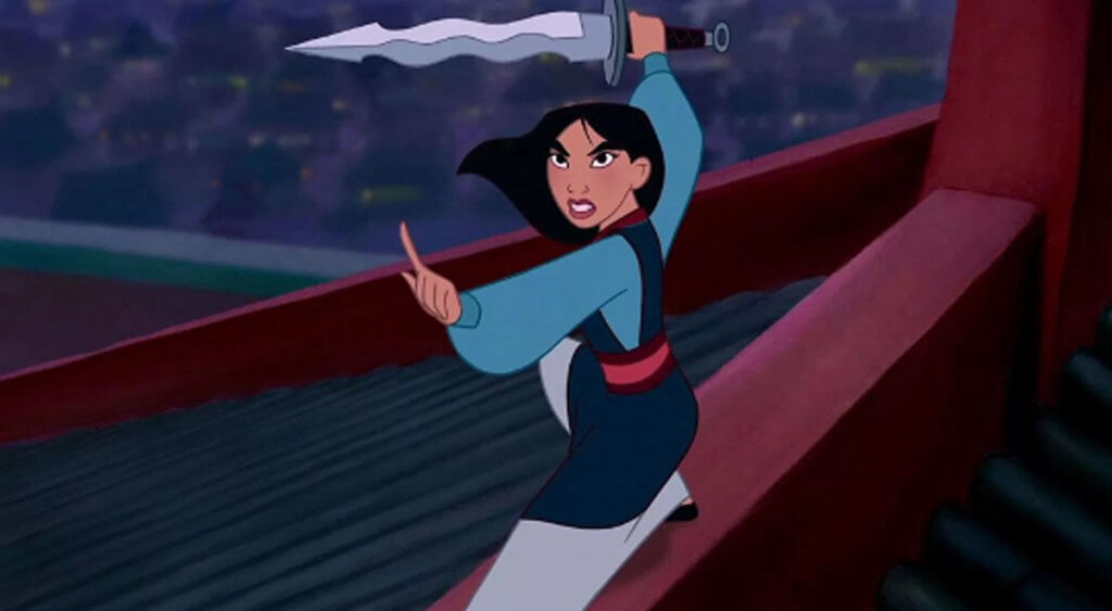 Mulan peleando