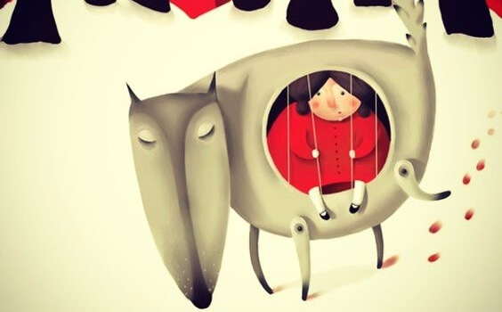 niña dentro de un lobo representando los efectos de la formación de nuestra autoestima