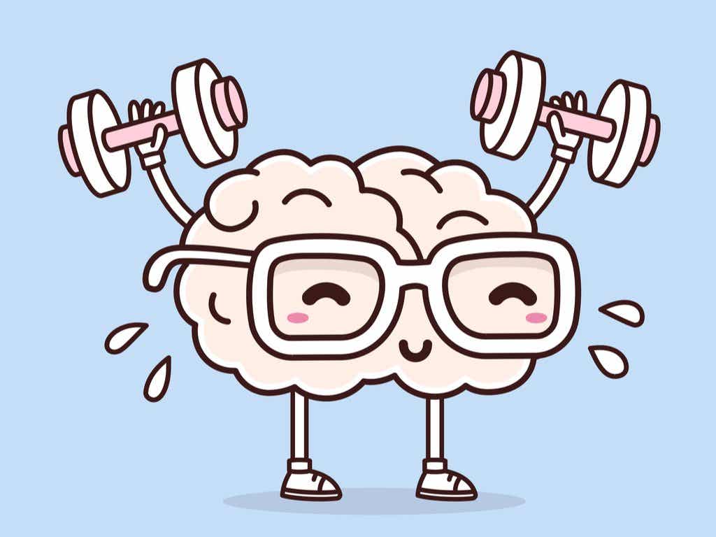 Cerebro haciendo deporte