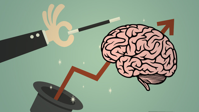 cerebro que sale de una chistera representando la economía de Joseph E. Stiglitz