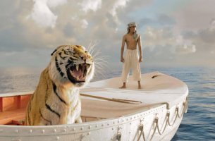 Escena de la película de animales La vida de Pi