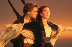 Jack y Rose en el Titanic