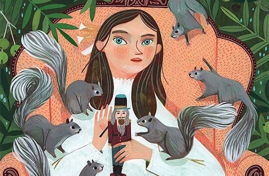 niña rodeada de ardillas representando cuando la familia estresa