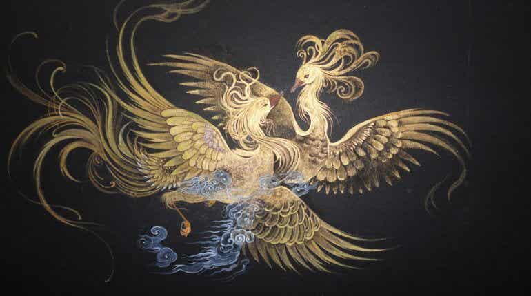 pájaros míticos representando los proverbios persas