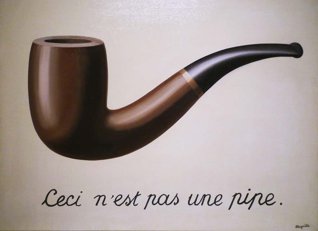 Pipa de Magritte para representar la función semiótica