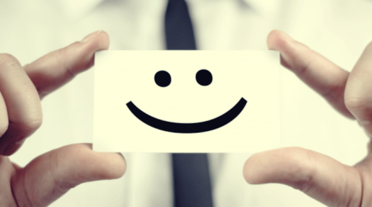 tarjeta sonriente por tener un botiquín psicológico en la empresa