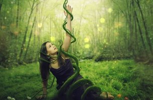 chica atrapada en el bosque como efecto de los debería