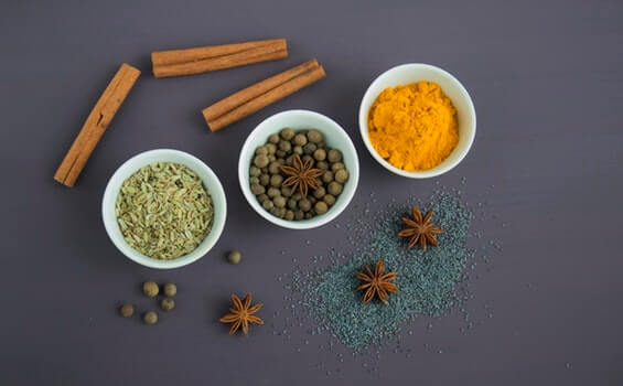 especias en la cocina