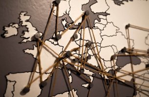Mapa de Europa para representar la geopolítica