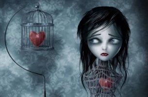 Niña con el corazón enjaulado