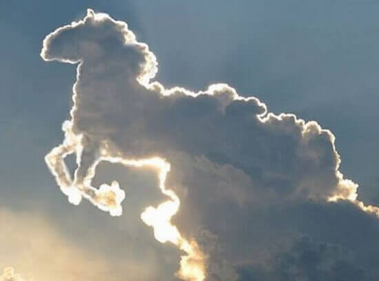 Nube con forma de caballo