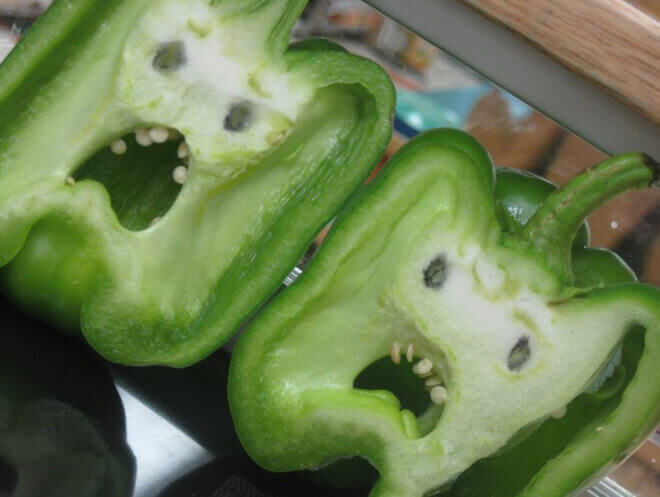 Pimientos con cara