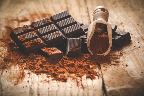 chocolate, a great food for getting serotonin and tryptophan