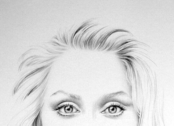 Ilustración de la mirada de Meryl Streep