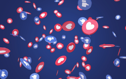 Likes y corazones de facebook