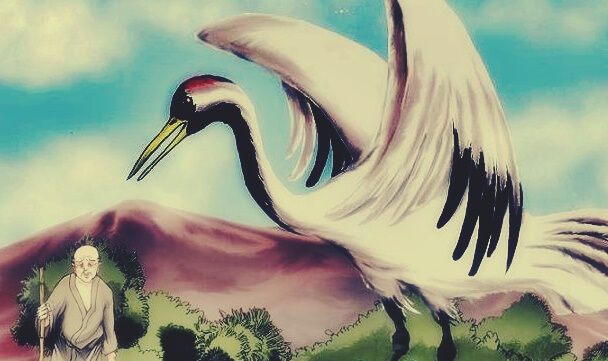 imagen simbolizando el cuento del el anciano y la grulla