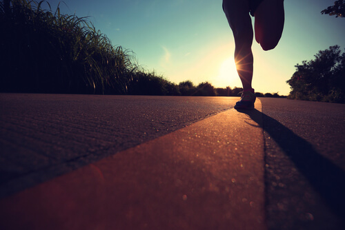 Atleta entrenando