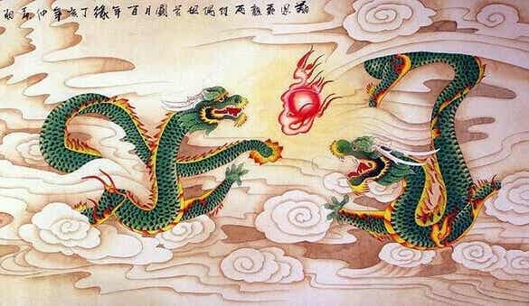 dragones representando las fábulas chinas