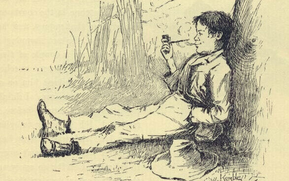 Ilustración de Huckleberry Finn