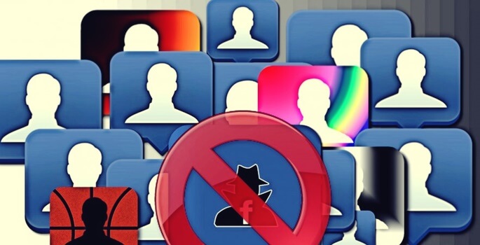 iconos de redes sociales representando la práctica de bloquear o borrar personas de las redes