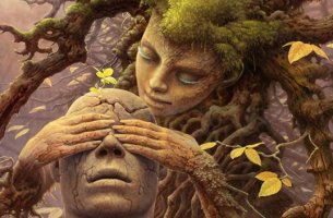 mujer árbol representando la eudaimonía