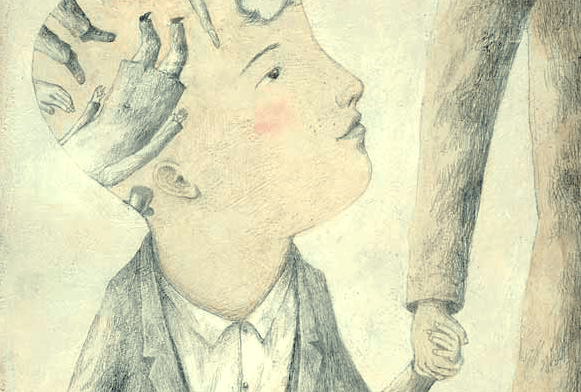 niño con dibujos simbolizando la edad emocional del desamor