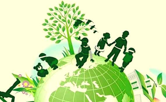niños en planeta verde simbolizando la educación en valores