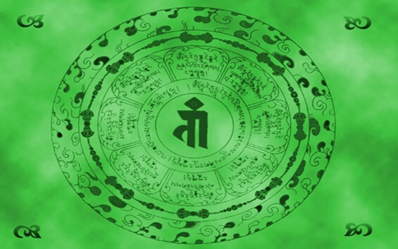 imagen simbolizando el mantra de la tara verde