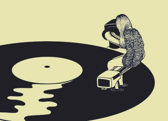 mujer sobre un disco simbolizando las frases de Giorgio Nardone