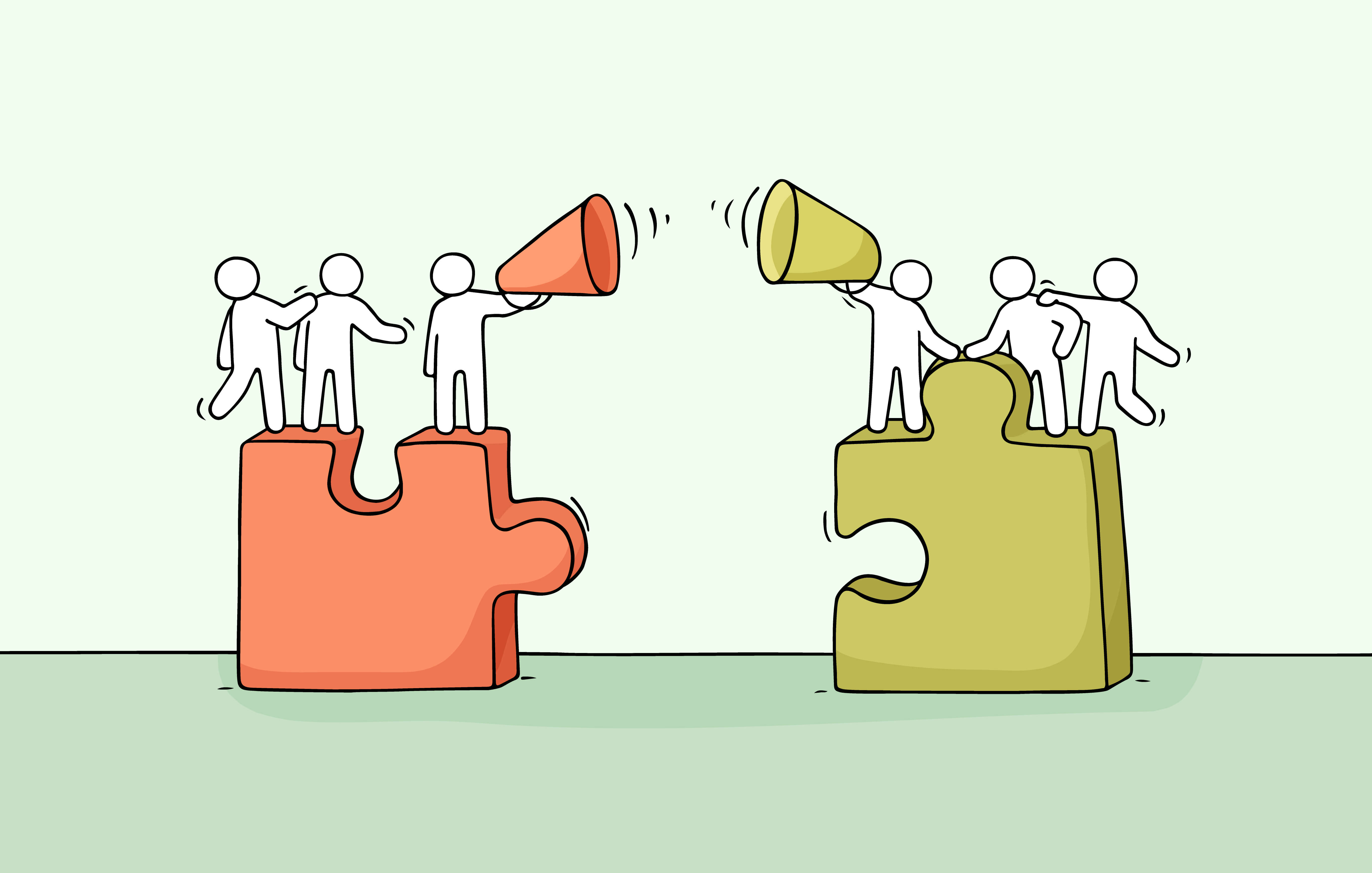 Dos grupos de personas para representar el sesgo endogrupal