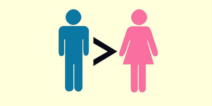 imagen representando a los hombres y mujeres machistas