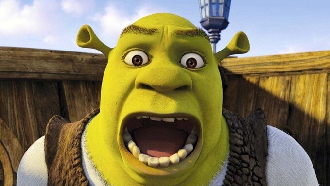 shrek sorprendido