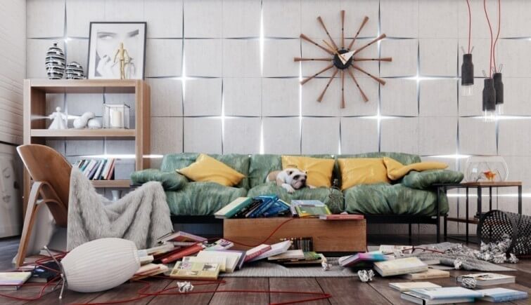 Habitación simbolizando los miedos que se esconden detrás del desorden