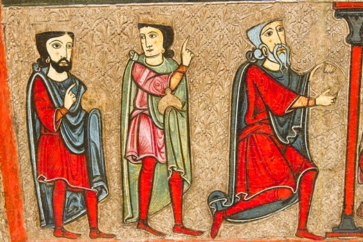 lámina representando el mensaje dorado