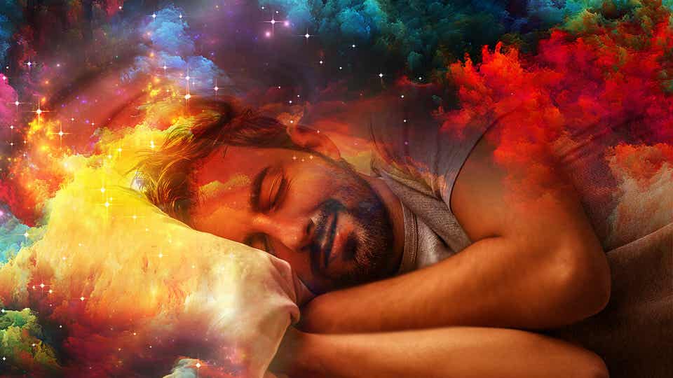 hombre durmiendo representando cuando no recordamos los sueños