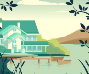 Casa en un lago