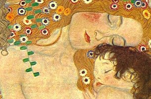 cuadro de gustav klimt con madre e hijo simbolizando los tipos de apego