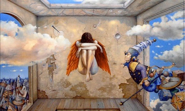 figura alada simbolizando la psicología de la alquimia de Jung