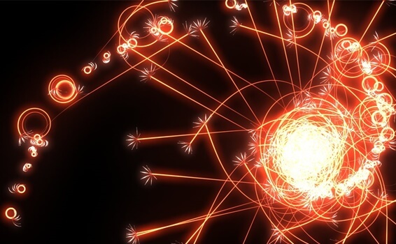 Light symbols representing chaos theory.