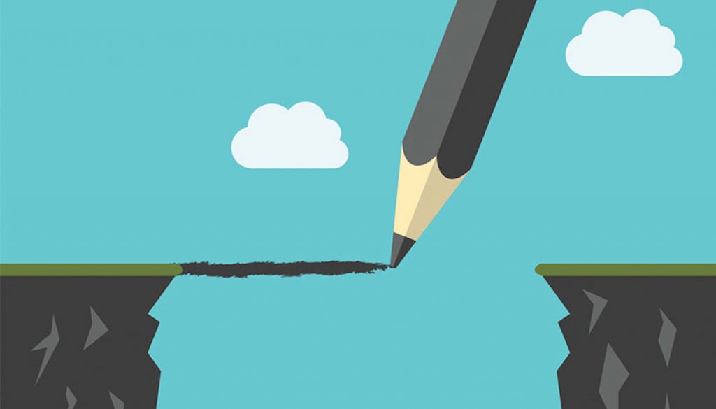 lapiz trazando un puente simbolizando la terapia junguiana para tratar la ansiedad