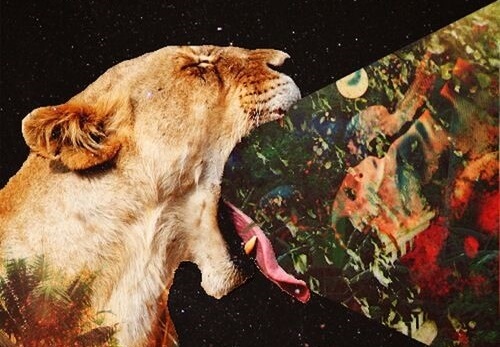 león vomitando simbolizando las acciones que dañan la salud