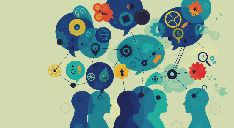 personas conectadas desarrollando su inteligencia