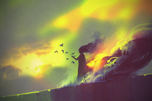 Mujer con pájaros simbolizando las frases de Hans Christian Andersen