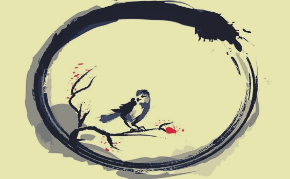 enso con un pajaro