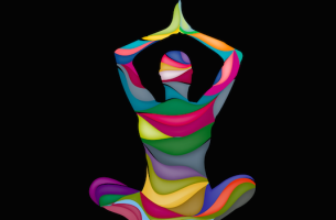 figura ejercitando la meditación vipassana