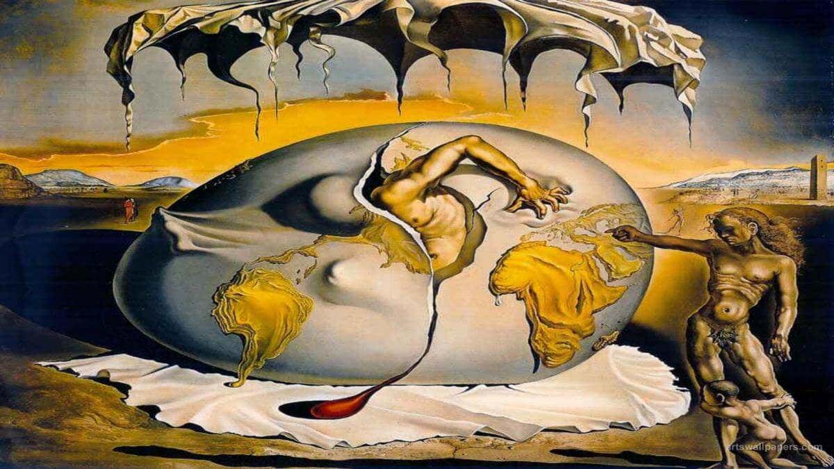 Cuadro de Salvador Dalí para representar la relación entre el arte surrealista y el psicoanálisis