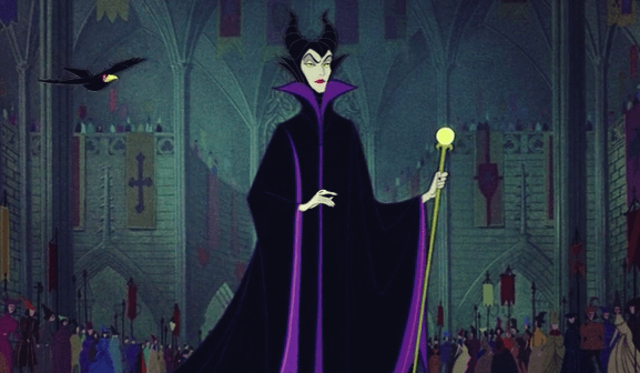 bruja de la Bella Durmiente para simbolizar las emociones aflictivas