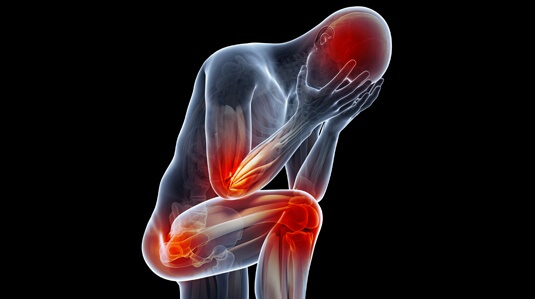 figura con dolor simbolizando los síntomas físicos de la depresión